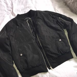 Black bomber jacket